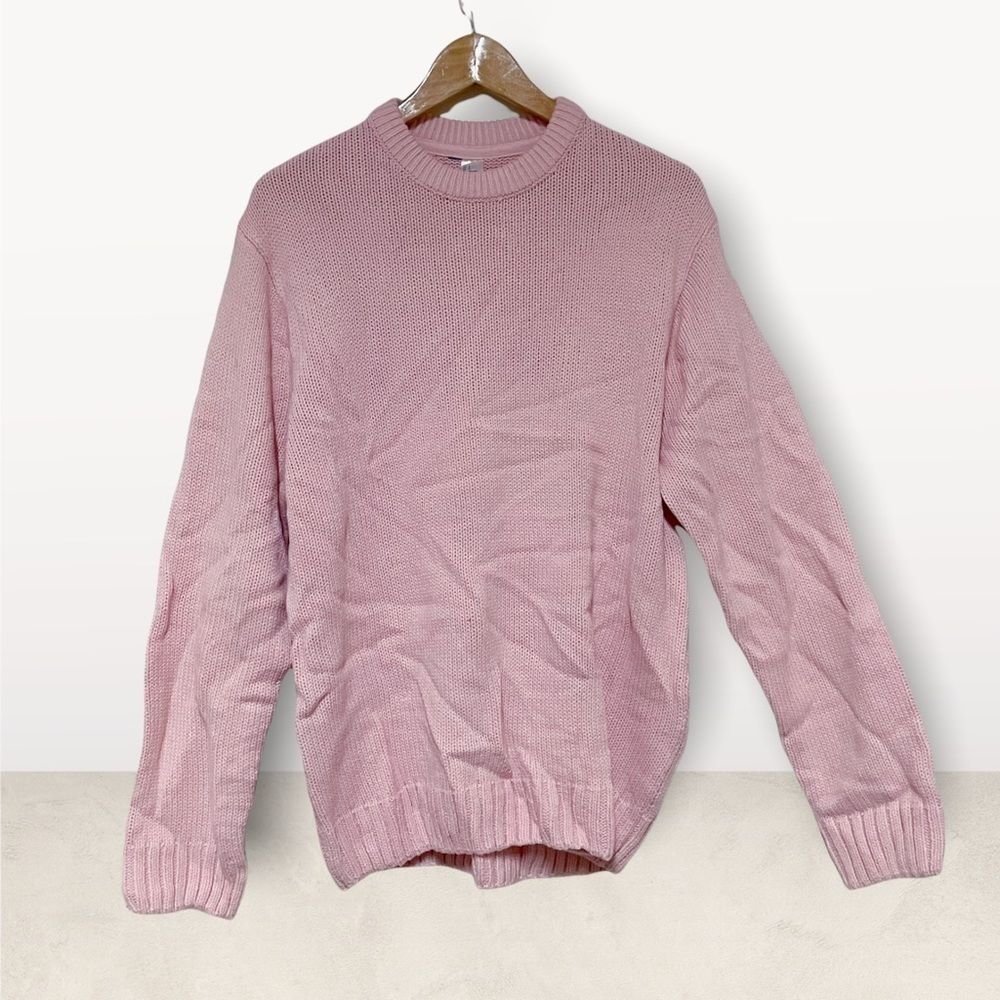 H&M Pink Oversized Knit Sweater S